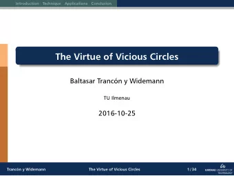 The Virtue of Vicious Circles  Baltasar Trancn y Widemann  TU Ilmenau  2016-10-25  Trancn y