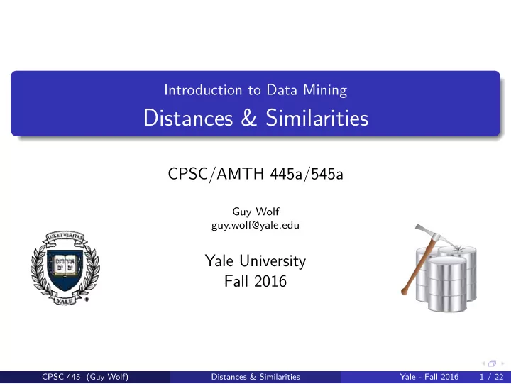 distances similarities