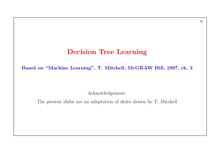 decision tree learning