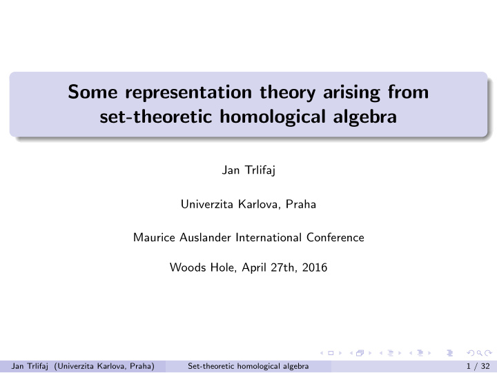 some representation theory arising from set theoretic