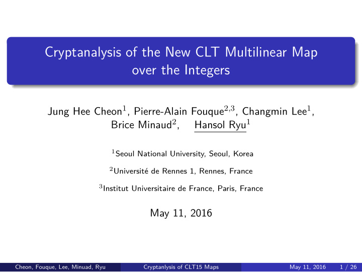 cryptanalysis of the new clt multilinear map over the