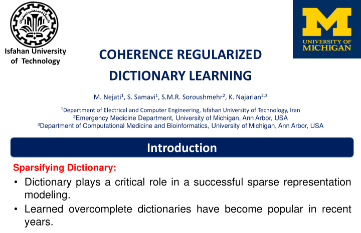 coherence regularized