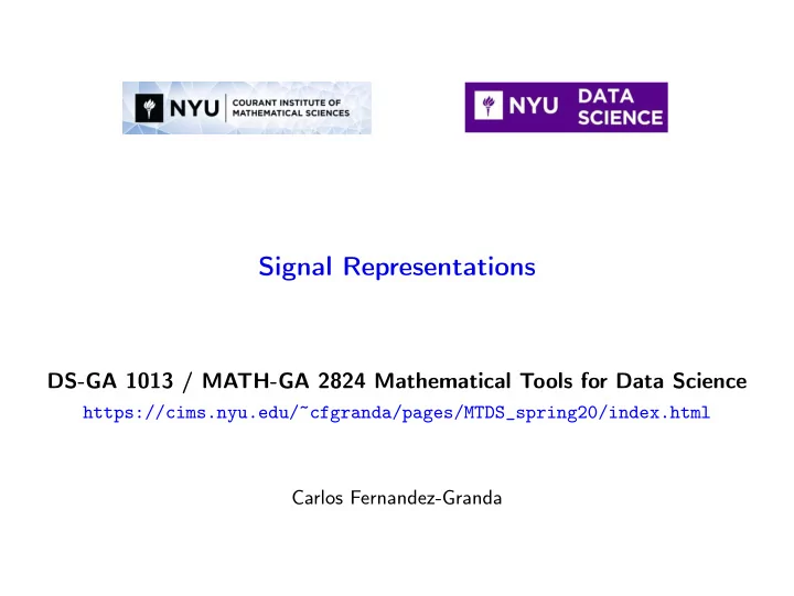 signal representations