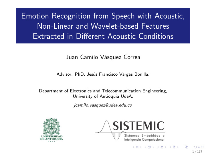 emotion recognition from speech with acoustic non linear