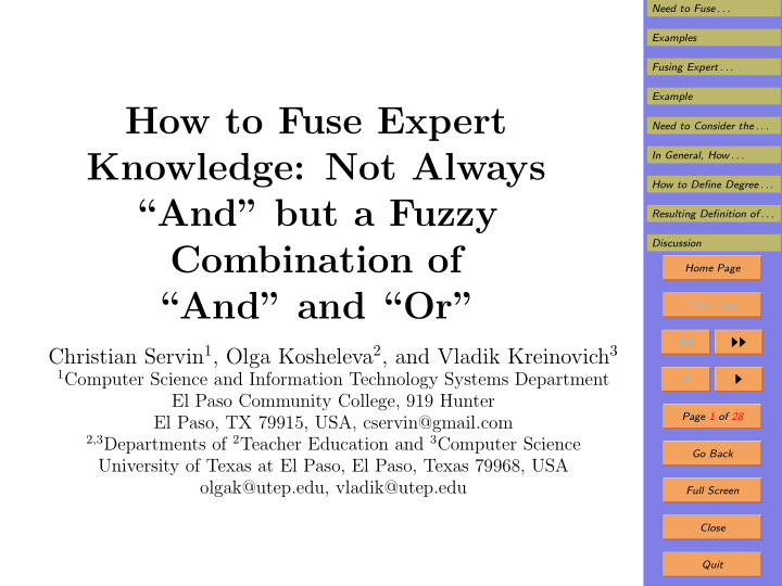 how to fuse expert