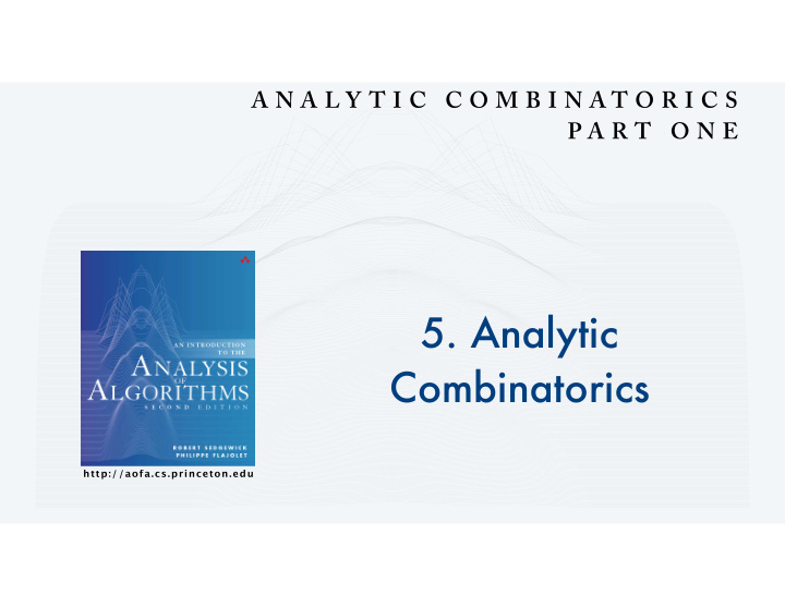 5 analytic combinatorics