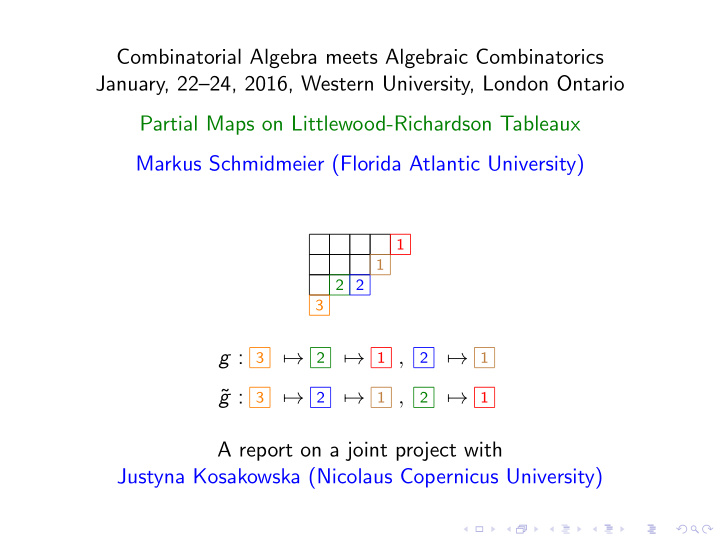 combinatorial algebra meets algebraic combinatorics