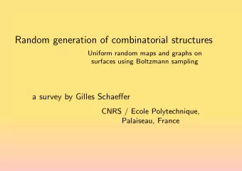 Random generation of combinatorial structures  Uniform random maps and graphs on  surfaces using