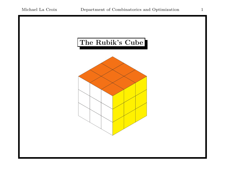 the rubik s cube