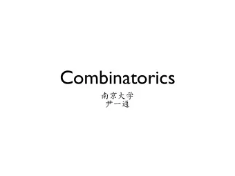 Combinatorics      Course Info  Instructor:   yinyt@nju.edu.cn,