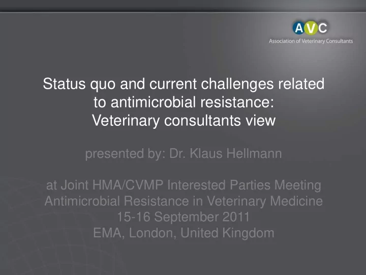 status quo and current challenges related