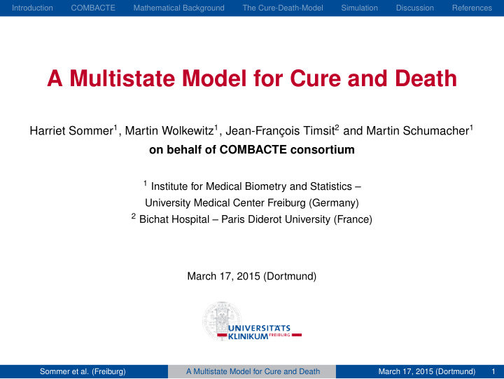 a multistate model for cure and death