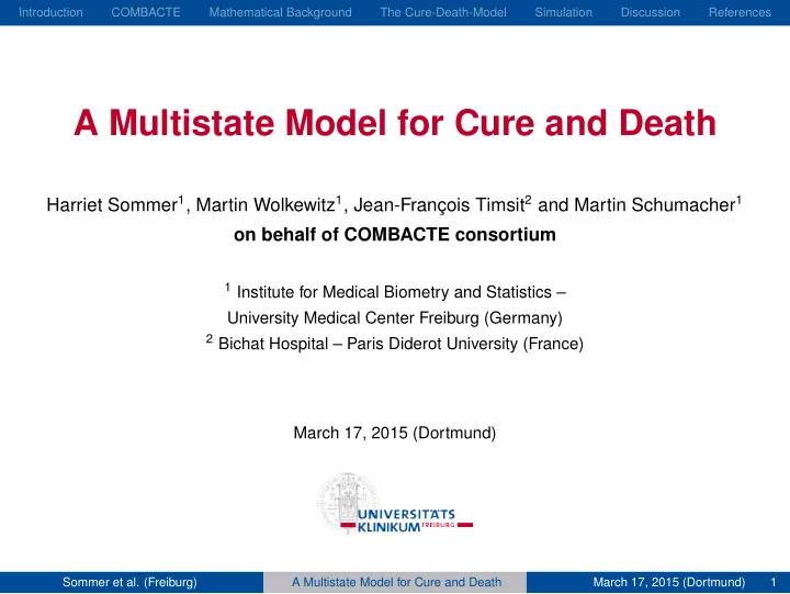 a multistate model for cure and death