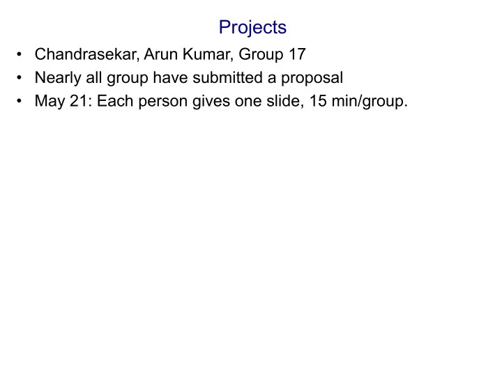 projects