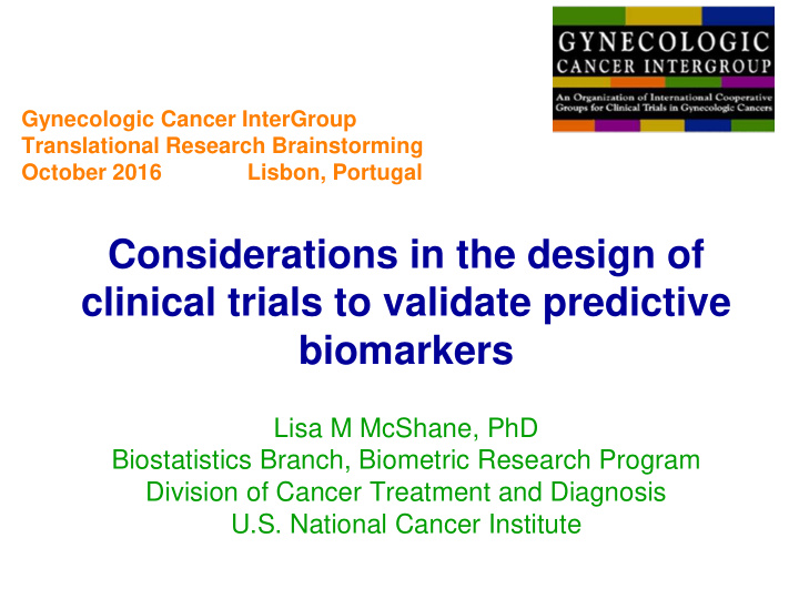 considerations in the design of clinical trials to