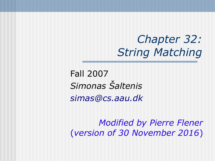 chapter 32 string matching