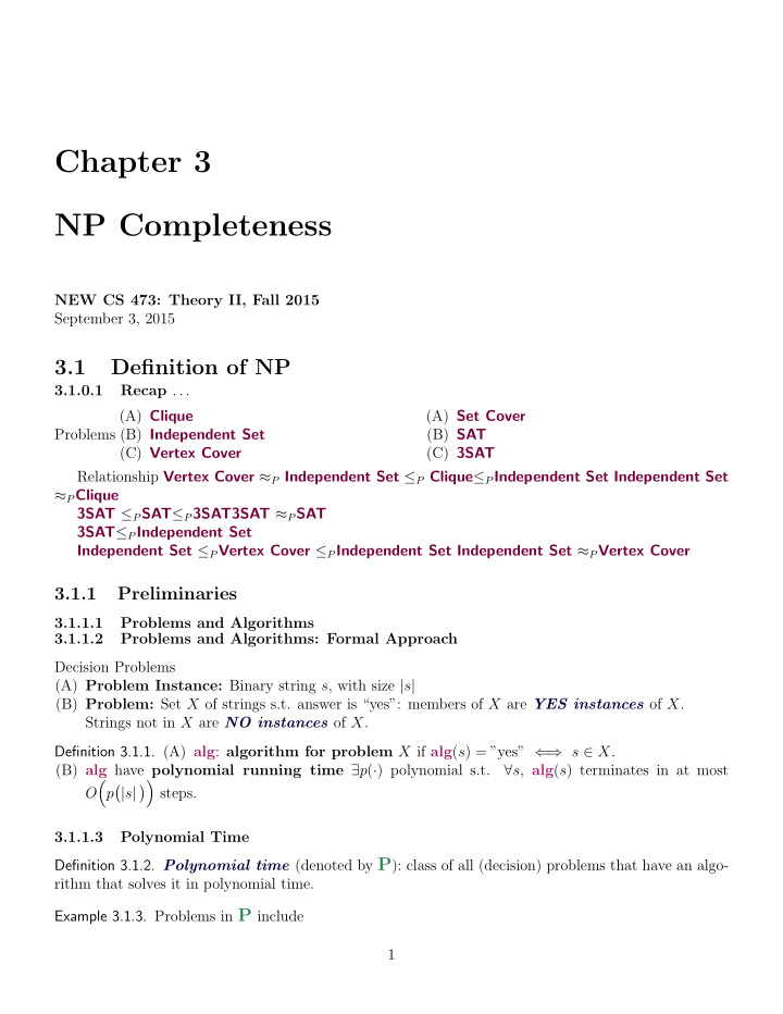 chapter 3 np completeness