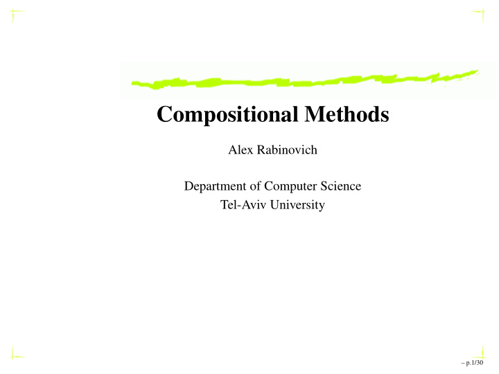 compositional methods