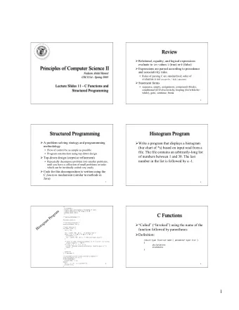 Review  Relational, equality, and logical expressions evaluate to int values 1 (true) or 0