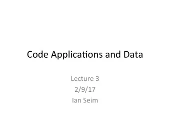 Code Applica,ons and Data  Lecture 3  2/9/17  Ian Seim  fBmMLE.m: input  First input is an Nx2
