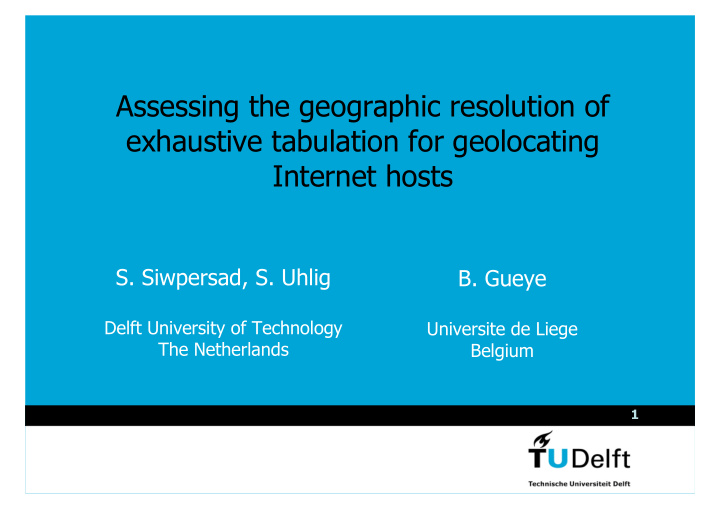 assessing the geographic resolution of exhaustive
