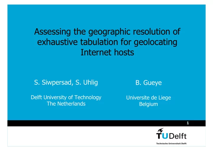 assessing the geographic resolution of exhaustive
