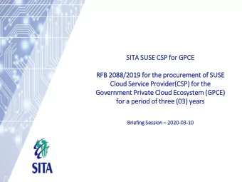 Cloud Ser  Clo  Service Prov  Provider(CSP) for  for the  Government Priv  Gov  Private Cl  Cloud