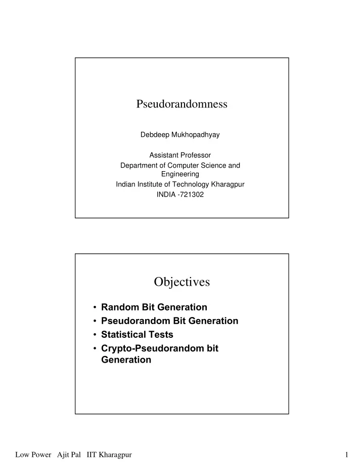 objectives