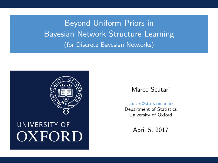 beyond uniform priors in bayesian network structure