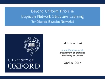 Beyond Uniform Priors in  Bayesian Network Structure Learning  (for Discrete Bayesian Networks)