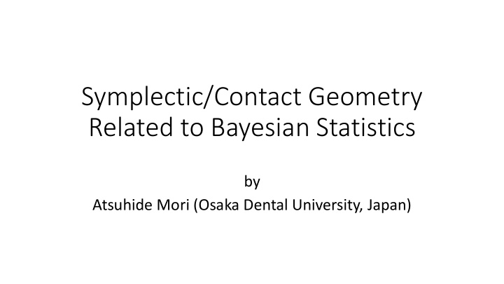 related to bayesian statistics