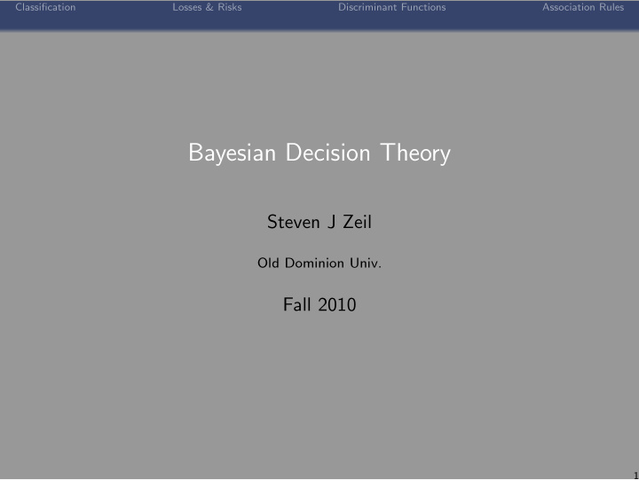 bayesian decision theory