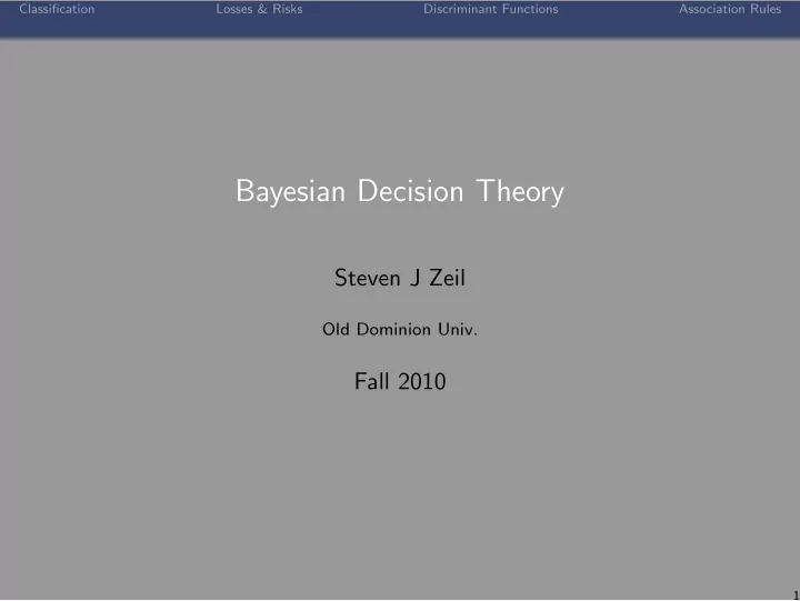 bayesian decision theory