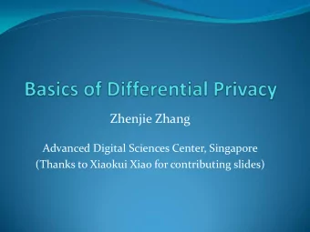 Formulation of Privacy  What information can be published?  Average height of US people