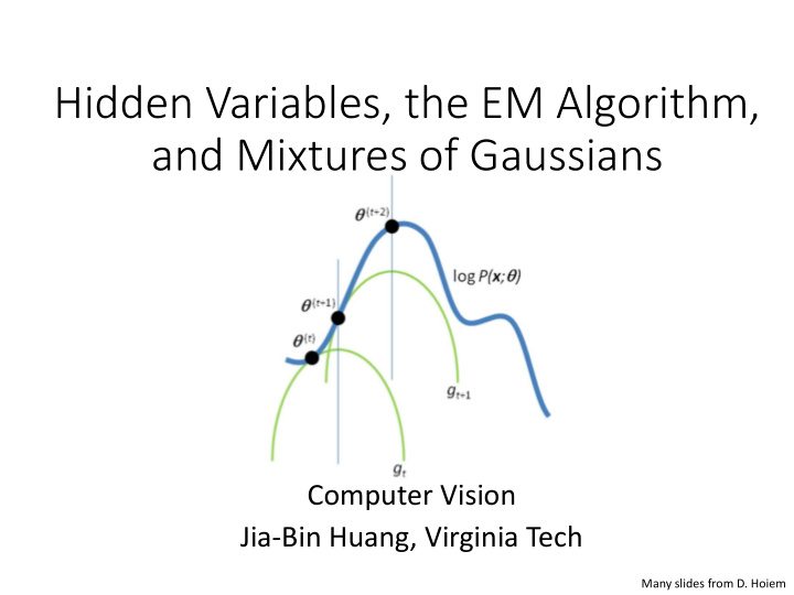 hidden variables the em algorithm and mixtures of