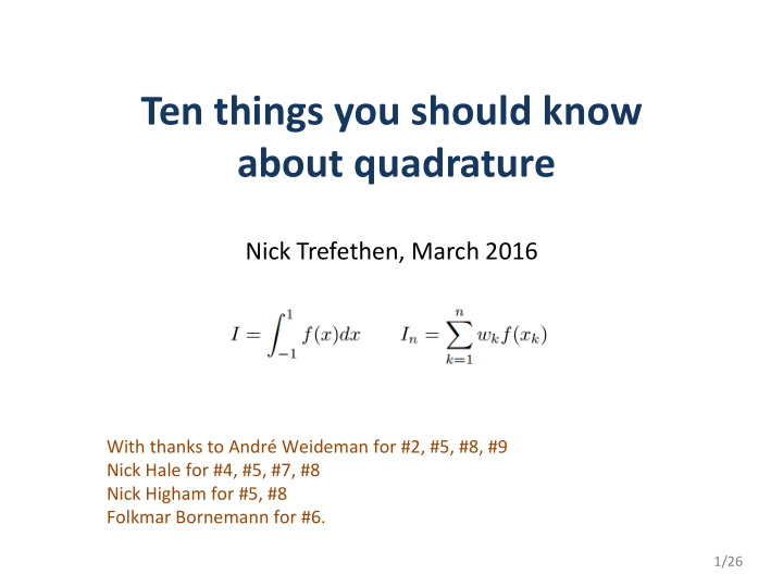 about quadrature