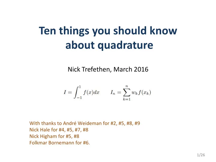 about quadrature