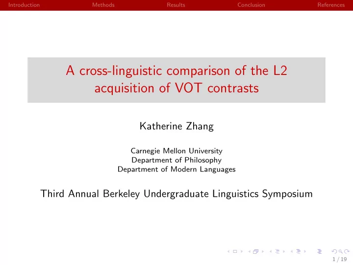 a cross linguistic comparison of the l2 acquisition of
