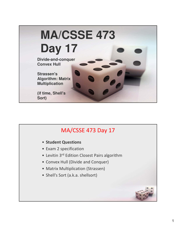 ma csse 473 day 17