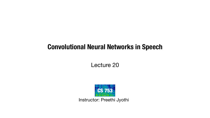 convolutional neural networks in speech