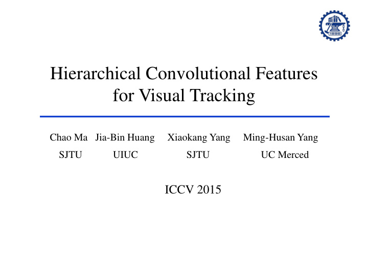 hierarchical convolutional features