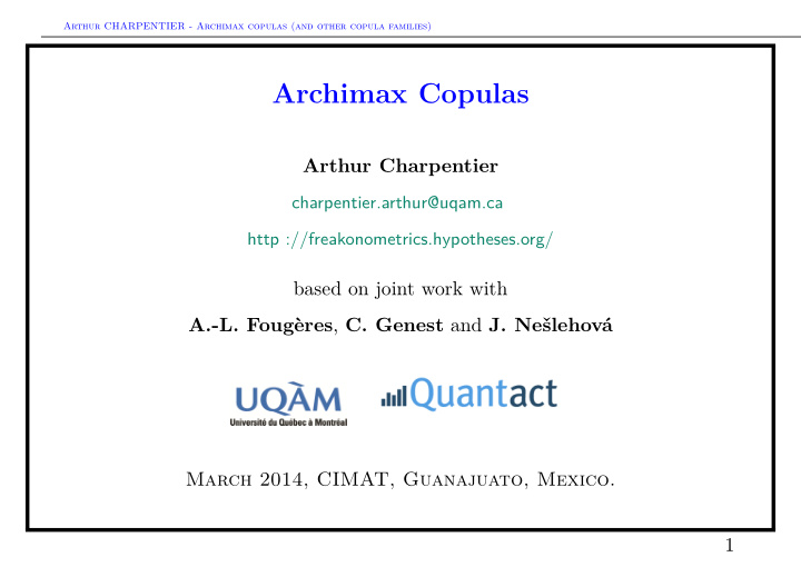 archimax copulas