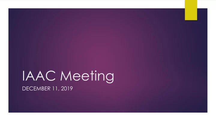 iaac meeting