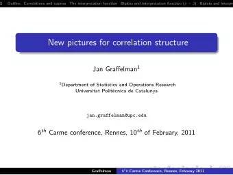 New pictures for correlation structure Jan Graffelman 1 1 Department of Statistics and Operations