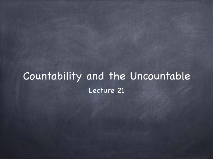 countability and the uncountable