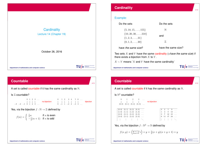 cardinality