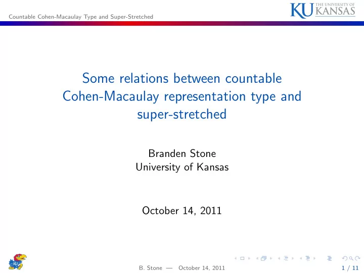 some relations between countable cohen macaulay
