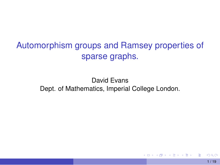 automorphism groups and ramsey properties of sparse graphs