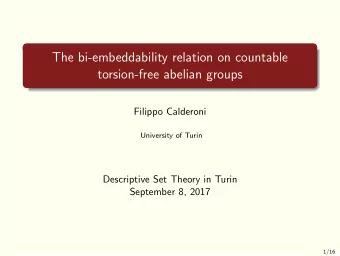 The bi-embeddability relation on countable  torsion-free abelian groups  Filippo Calderoni