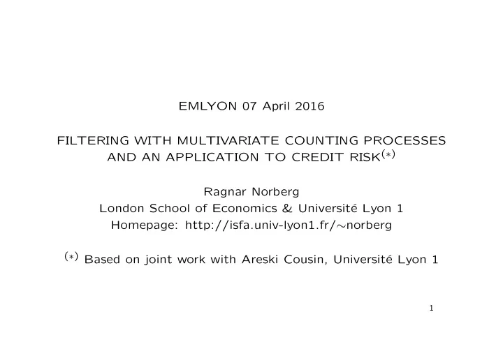 emlyon 07 april 2016 filtering with multivariate counting
